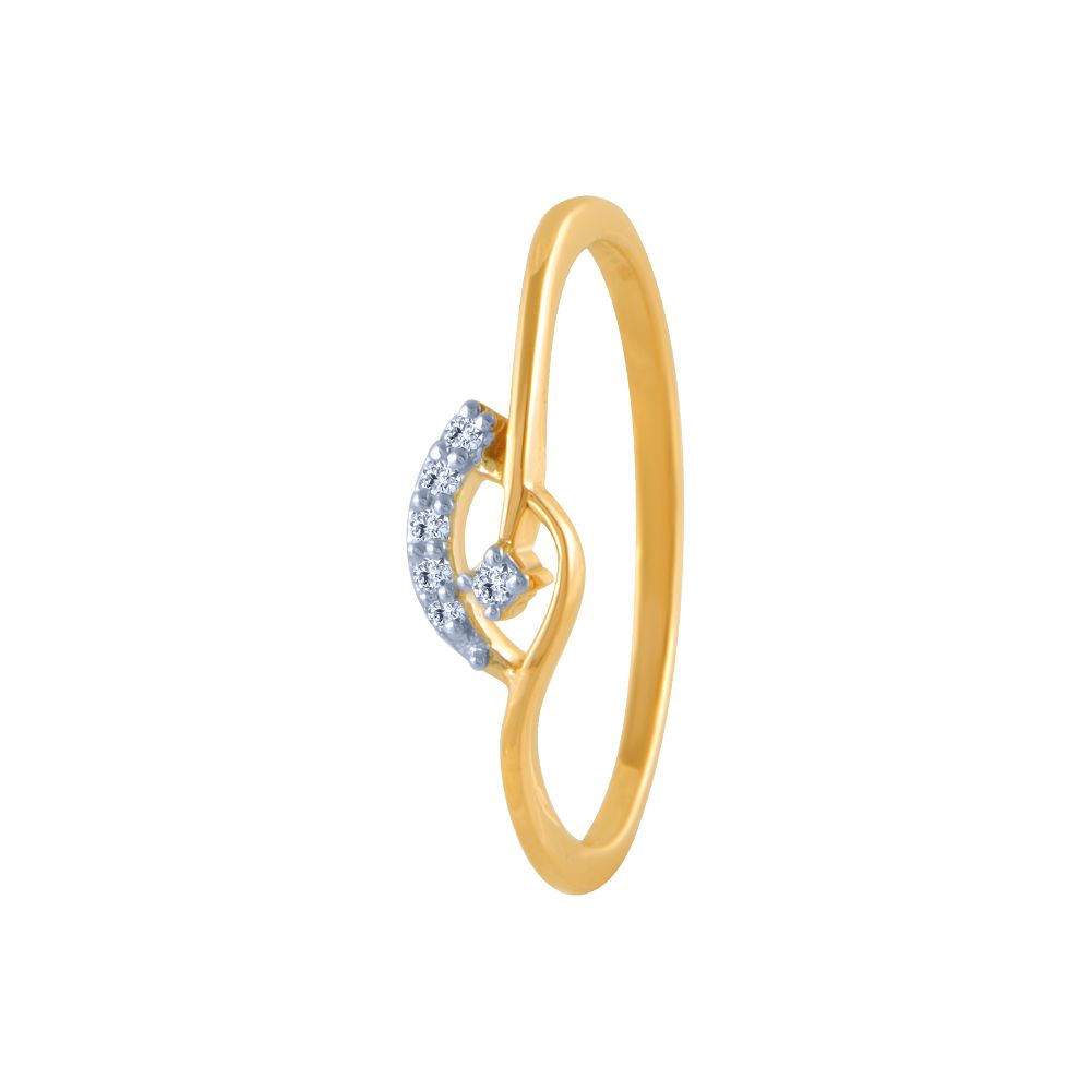 14k (585) Yellow Gold And Diamond Ring For Women – Chandra