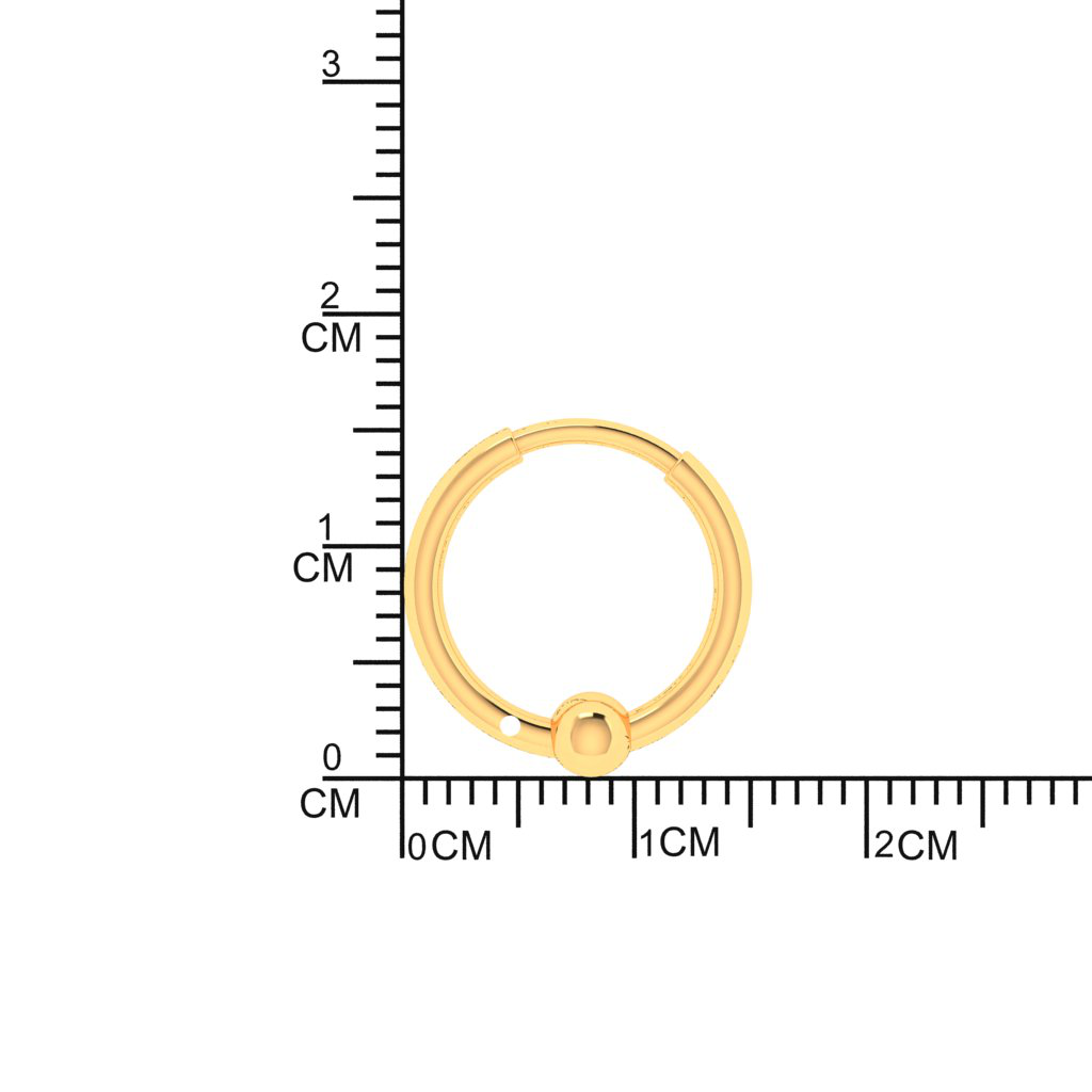 14K Alluring Gold Eyebrow Ring