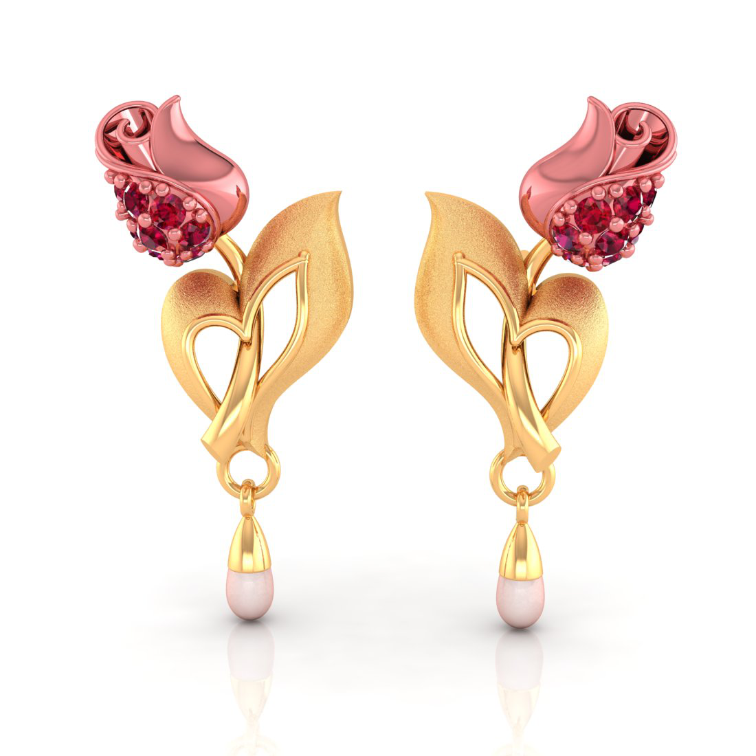 14K Floral Design Gold Earrings by PC Chandra Jewellers –
