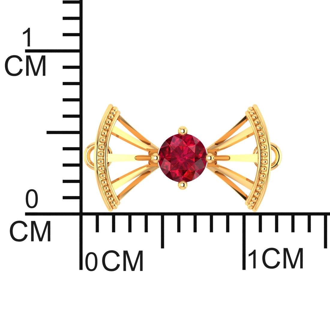 14K Gold Necklace With Bow Design, Chain Style