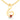 14K Gold Pendant (Without Chain) With Heart On A Swirl Design And Studded Stone
