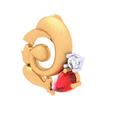 14K Unique Ganesh Gold Pendant For Women