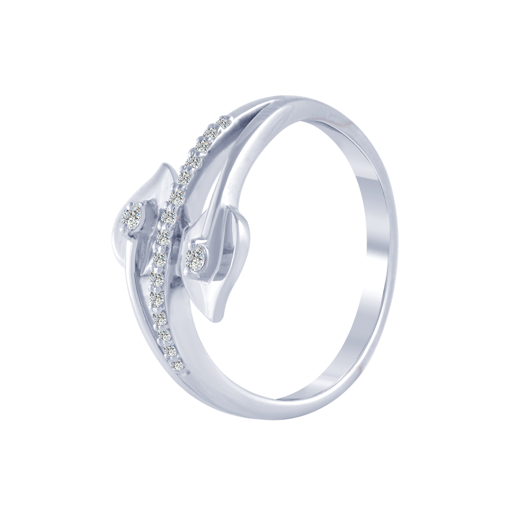 14KT (585) White Gold and Diamond Ring for Women