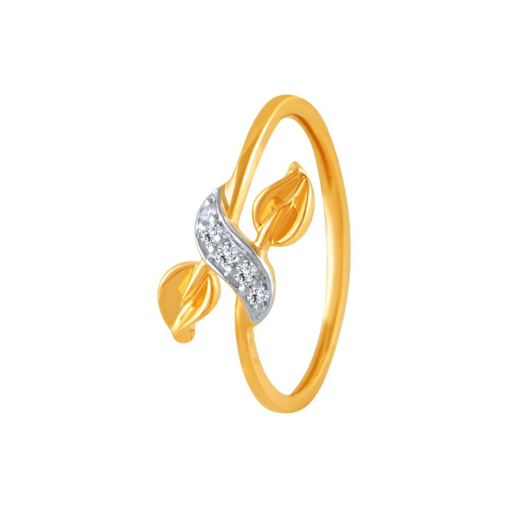 14K、585 14k (585) Yellow Gold And Diamond Ring For Women – P.C. Chandra