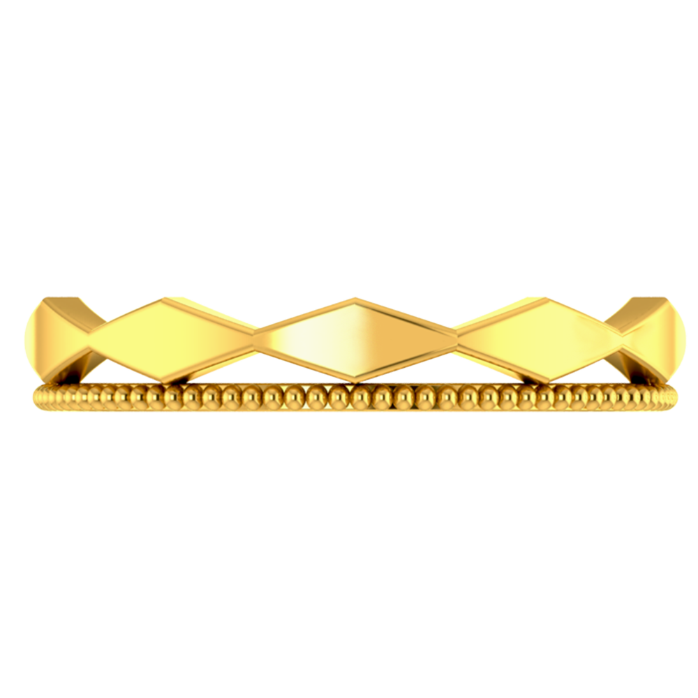 Lovely 14k Gold Geometric Designer Thumb Ring- PC Chandra –