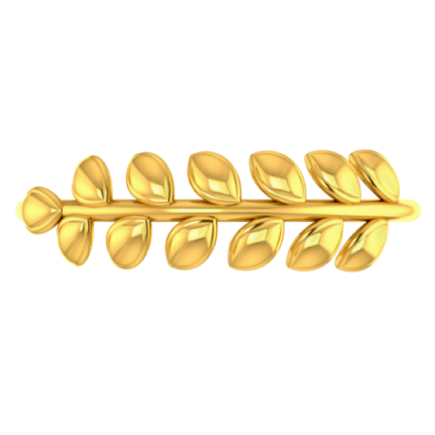 Lightweight 14k Gold Thumb Ring Leaf Design Buy Lovely Rings