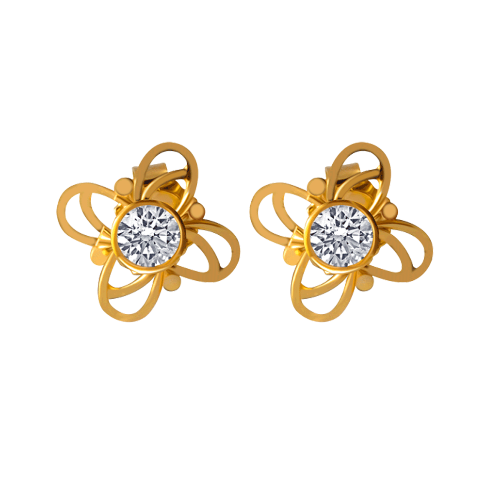 Anjali Jewellers Gold Earring Collection 14 Karat Yellow Gold