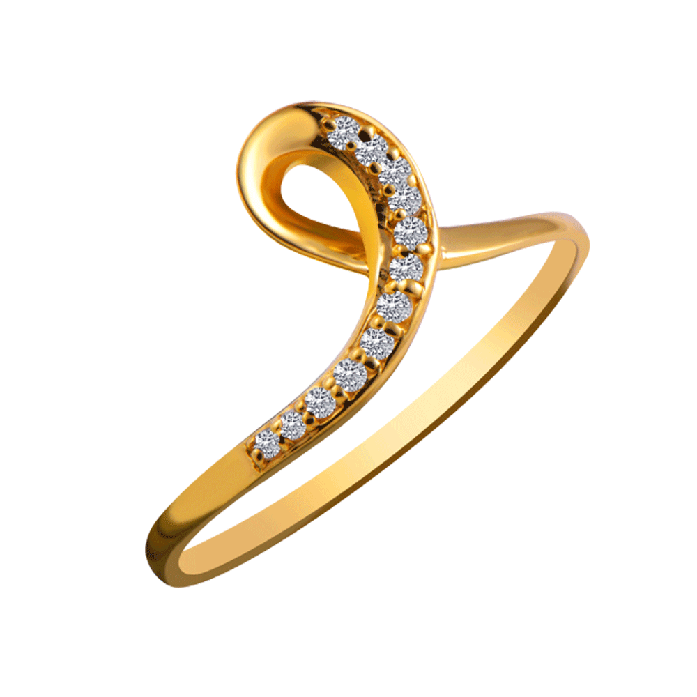 Twisted 14 Karat Yellow Gold Finger Ring for everyday wear –