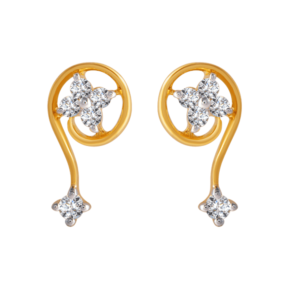 Purchase Simple Diamond Clip on Earrings Design Online PC