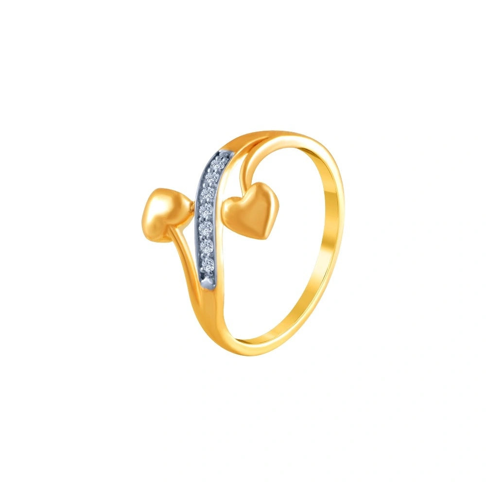 18k (750) Yellow Gold And Diamond Ring For Women