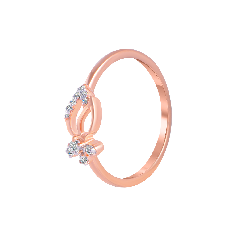 18KT (750) Rose Gold and Diamond Ring for Women