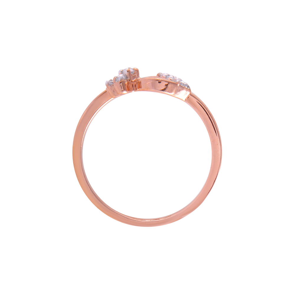 18KT (750) Rose Gold and Diamond Ring for Women