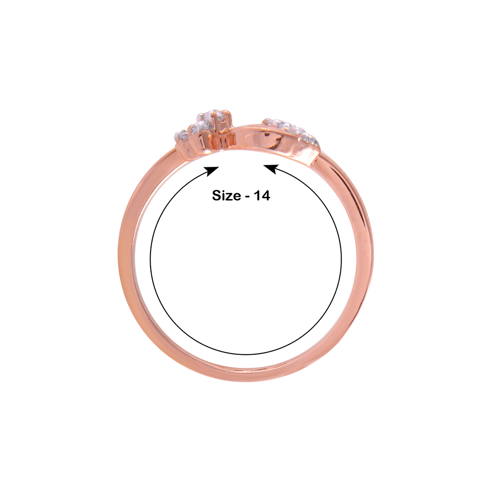 18KT (750) Rose Gold and Diamond Ring for Women