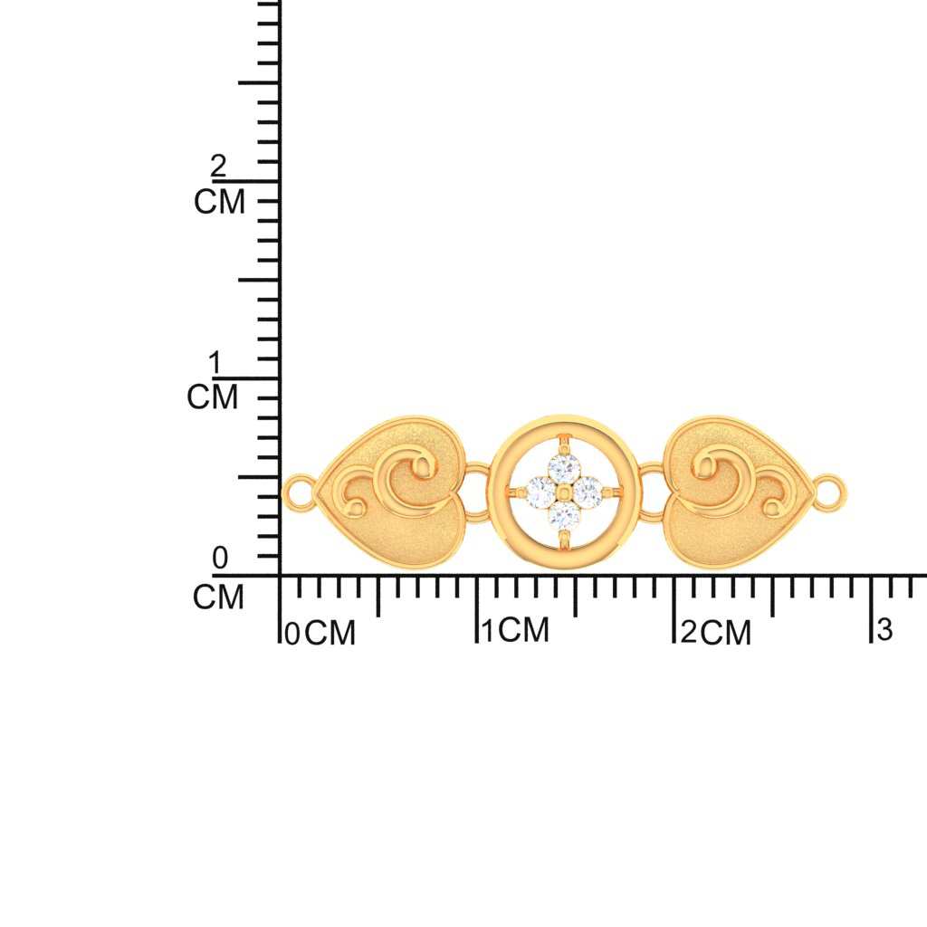 18K Unique Gold Mangalsutra Braclet with four diamonds from PC Chandra Diamond Mangalsutra Collection