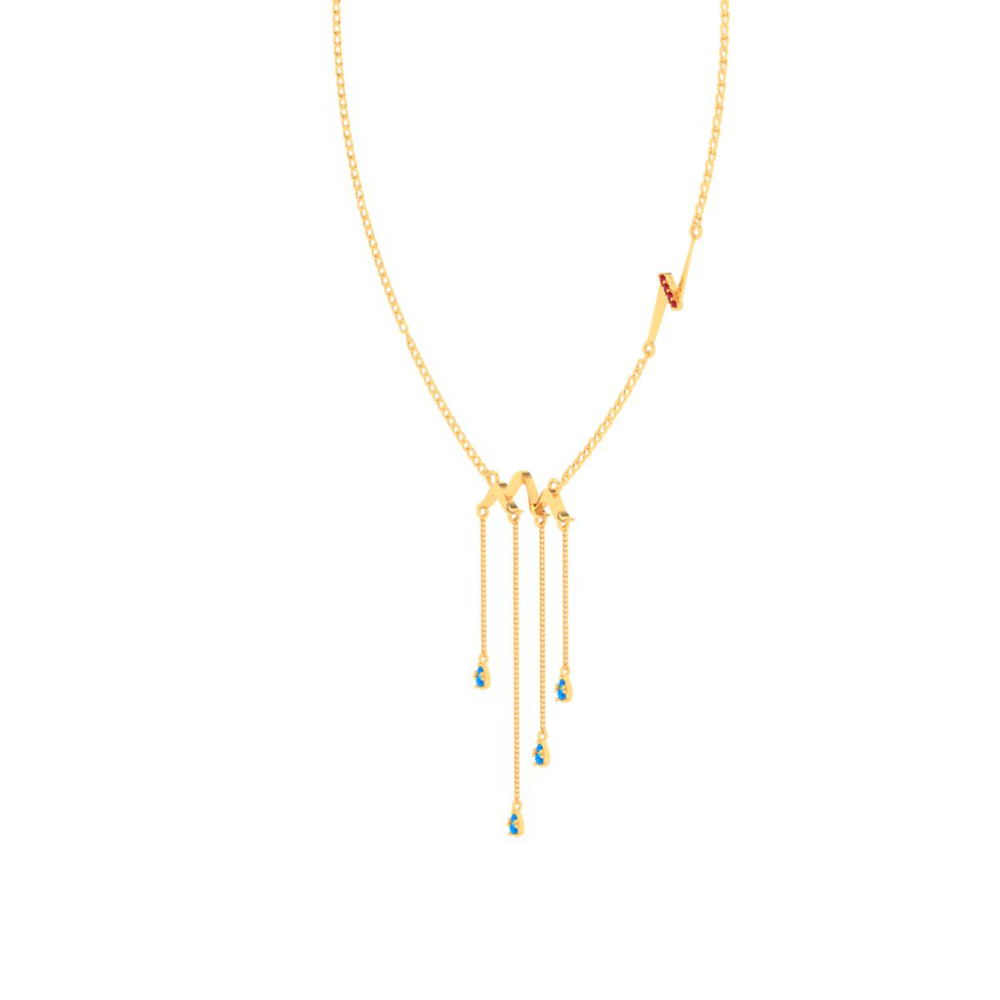18k Unique Gold Motif Necklace from Online Exclusive Collection