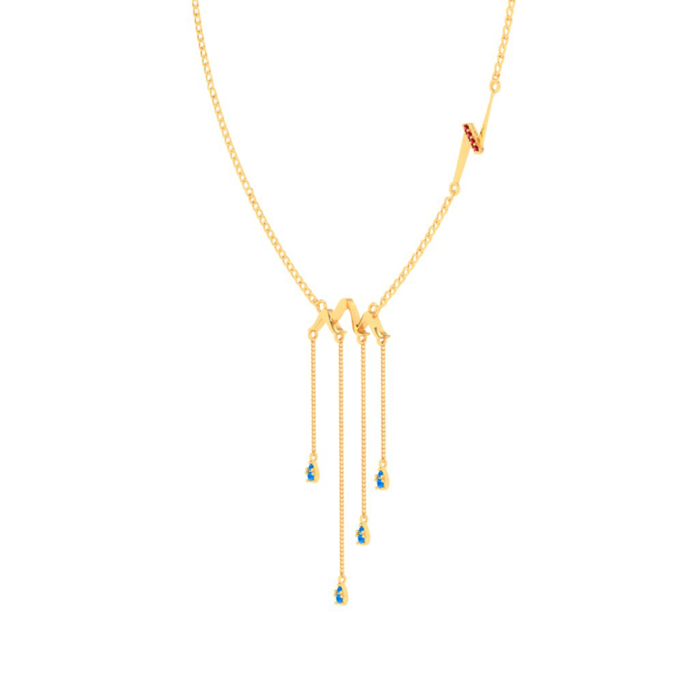 18k Unique Gold Motif Necklace from Online Exclusive Collection