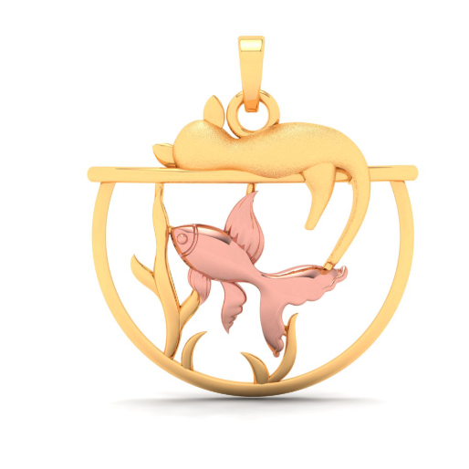Senco Gold Gold Locket Fish Buy 14K Gold Koi Fish Necklace, Turquoise Enamel Pendant Online In India 