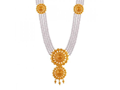 Majestic 22K Gold & Pearl Sitahar