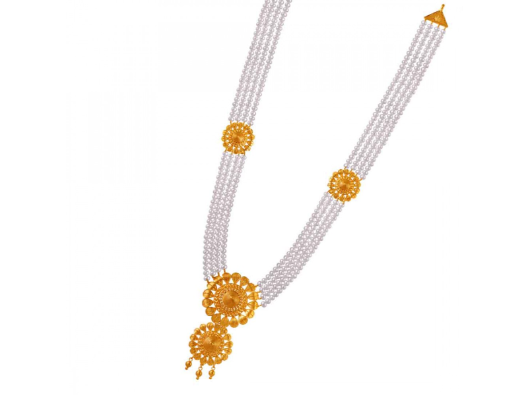 Majestic 22K Gold & Pearl Sitahar