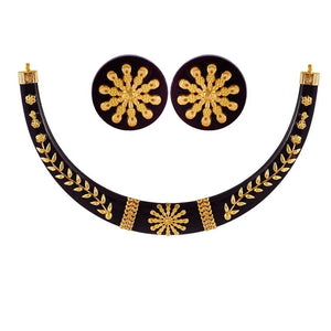 Classic Pola Jewellery Set With 22k Gold Detail