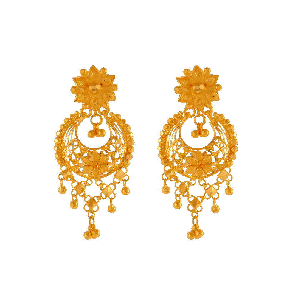Gold Earrings Best Gold Bridal Earring Designs from PC Chandra P.C. Chandra Jewellers