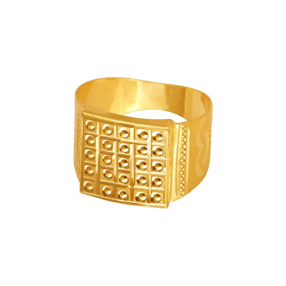 22K Square Top Signet Gold Ring | EterKnight Collection | PC Chandra ...
