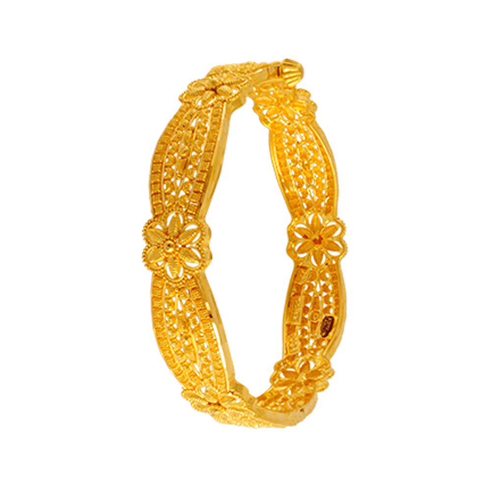 Weight Gold Glass Chur Lightweight Chur Design 22K Gold Bangles