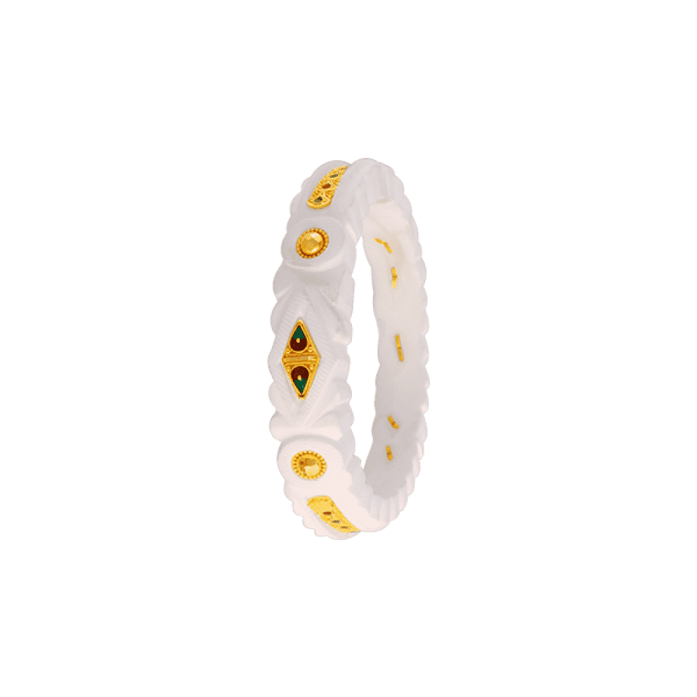 Sankha Pc Chandra Sakha Badhano Design Buy Gold Shakha Bangle At