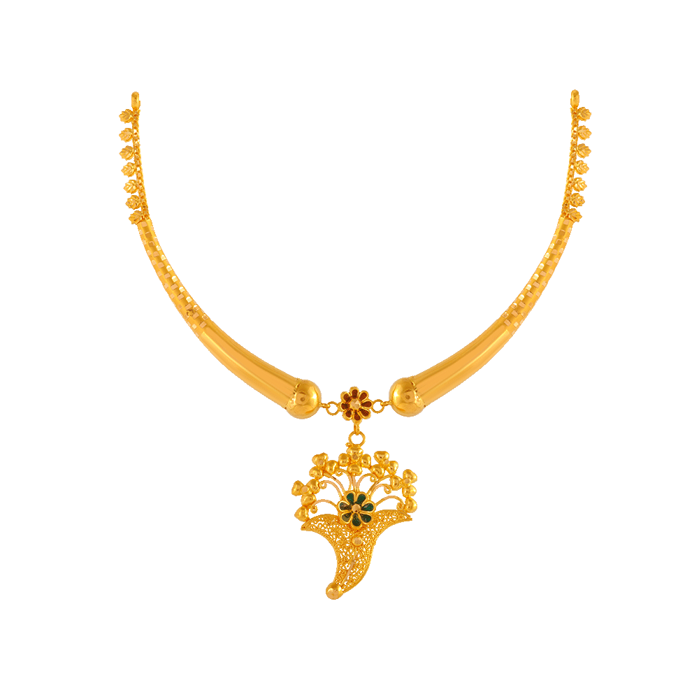 Pc Chandra Gold Choker Necklaces Latest Gold Necklace Designs