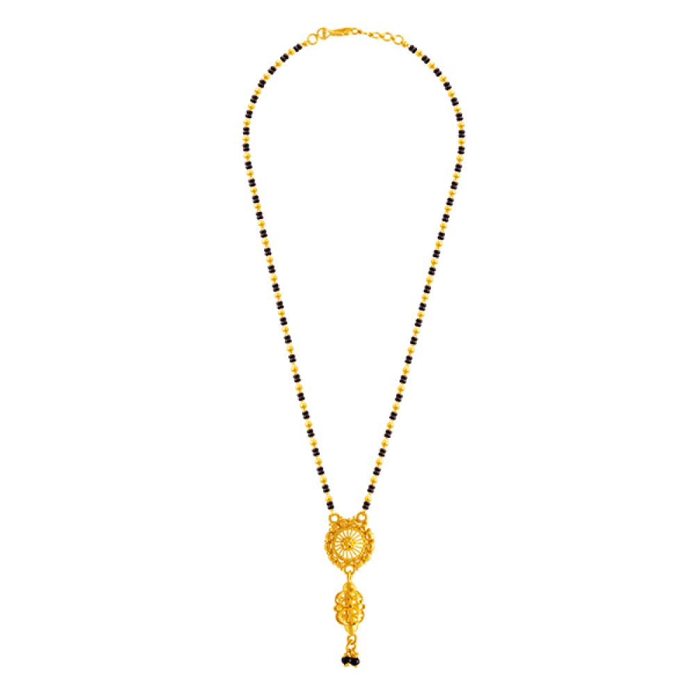 Gold Chain Pc Chandra Mangalsutra Collection With Price 22k Yellow