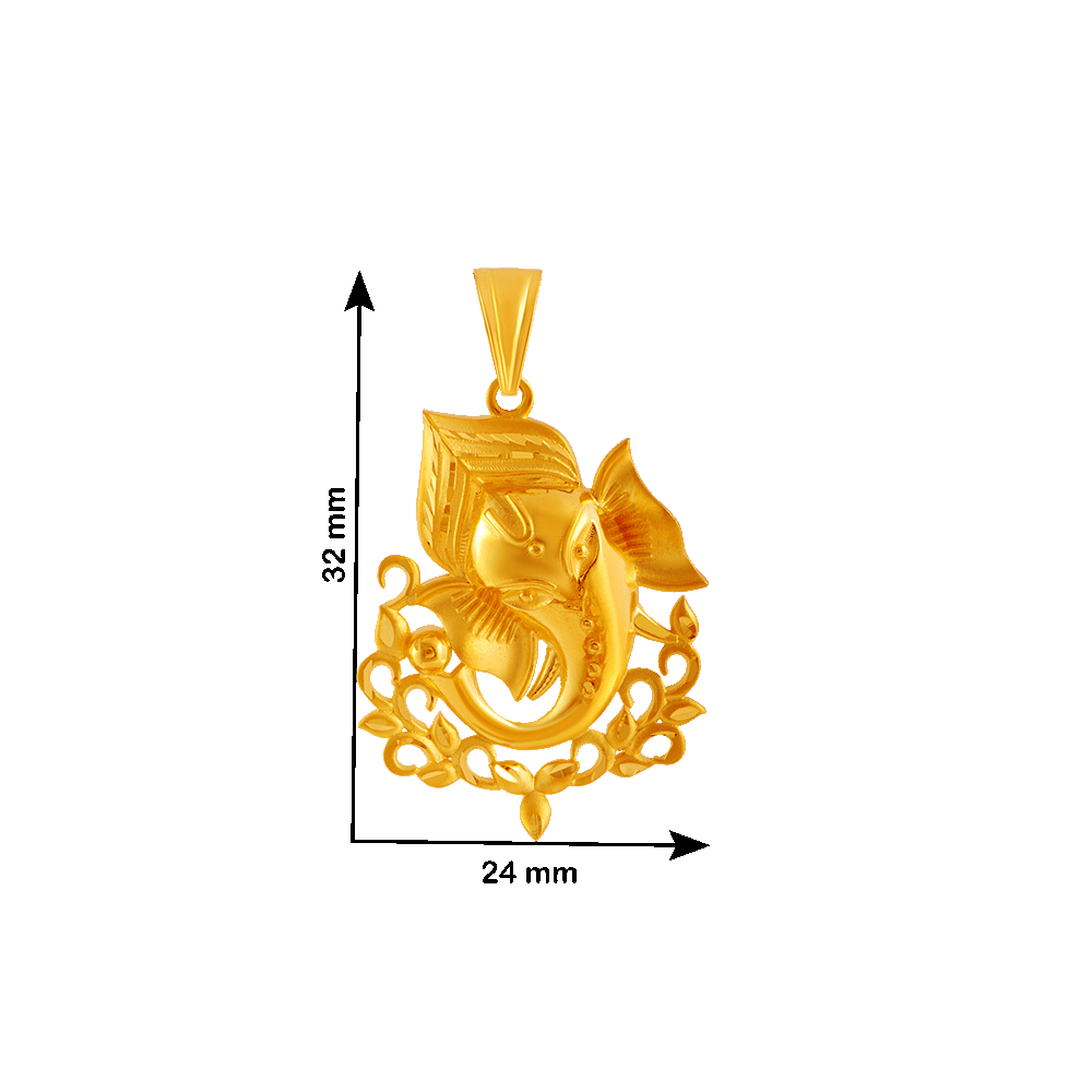 22KT Yellow Gold Pendant for Women