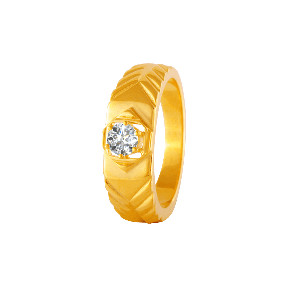 Yellow Gold Pc Chandra Jewellers Mens Ring For Men Pc Chandra Gold