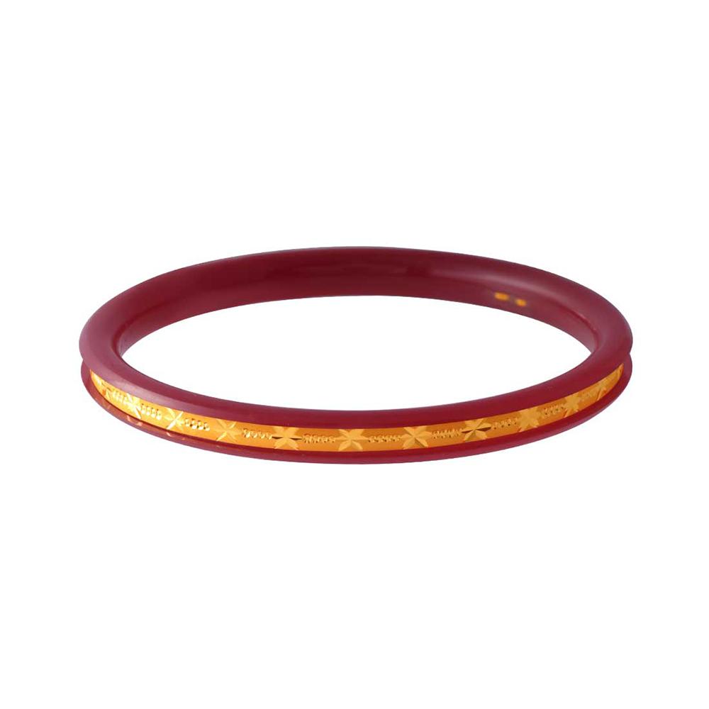 22K Gold Floral Designed Pola Bangle PC Chandra Jewellers –
