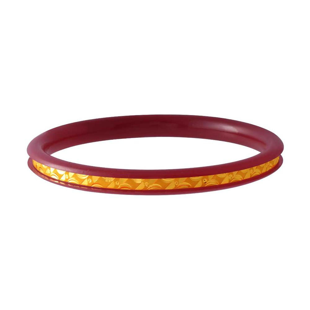 22k Abstract Gold Designed Pola Bangle PC Chandra Jewellers