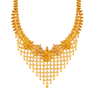 22K Trendy Gold Necklace Design