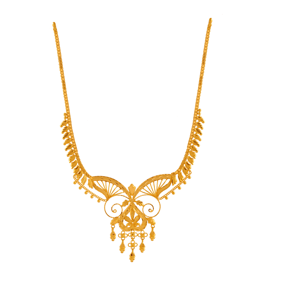 Necklace Set Pc Chandra Pola Necklace Pola Jewellery Set 22K Gold