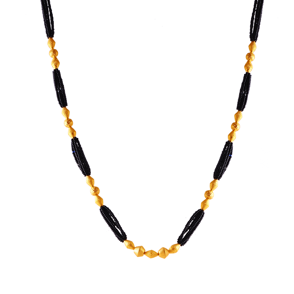 Distinctive Gold Thusi Mangalsutra For Women