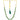 22KT (916) Yellow Gold Green Square Bead Traditional Thusi Necklace