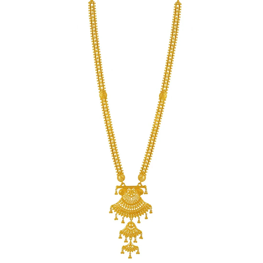 22K Gold Necklace Rani Haar Design