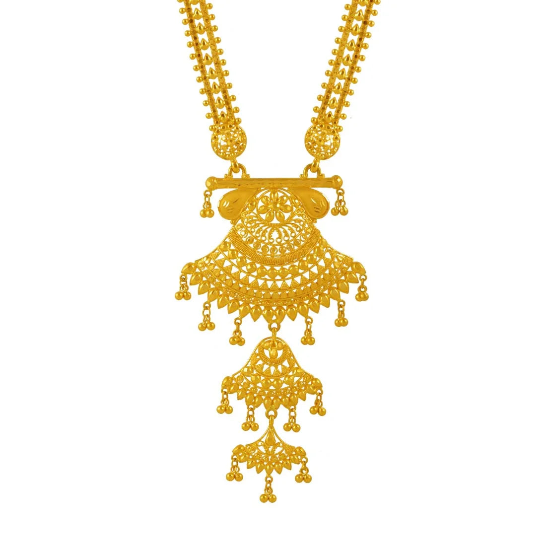 22K Gold Necklace Rani Haar Design