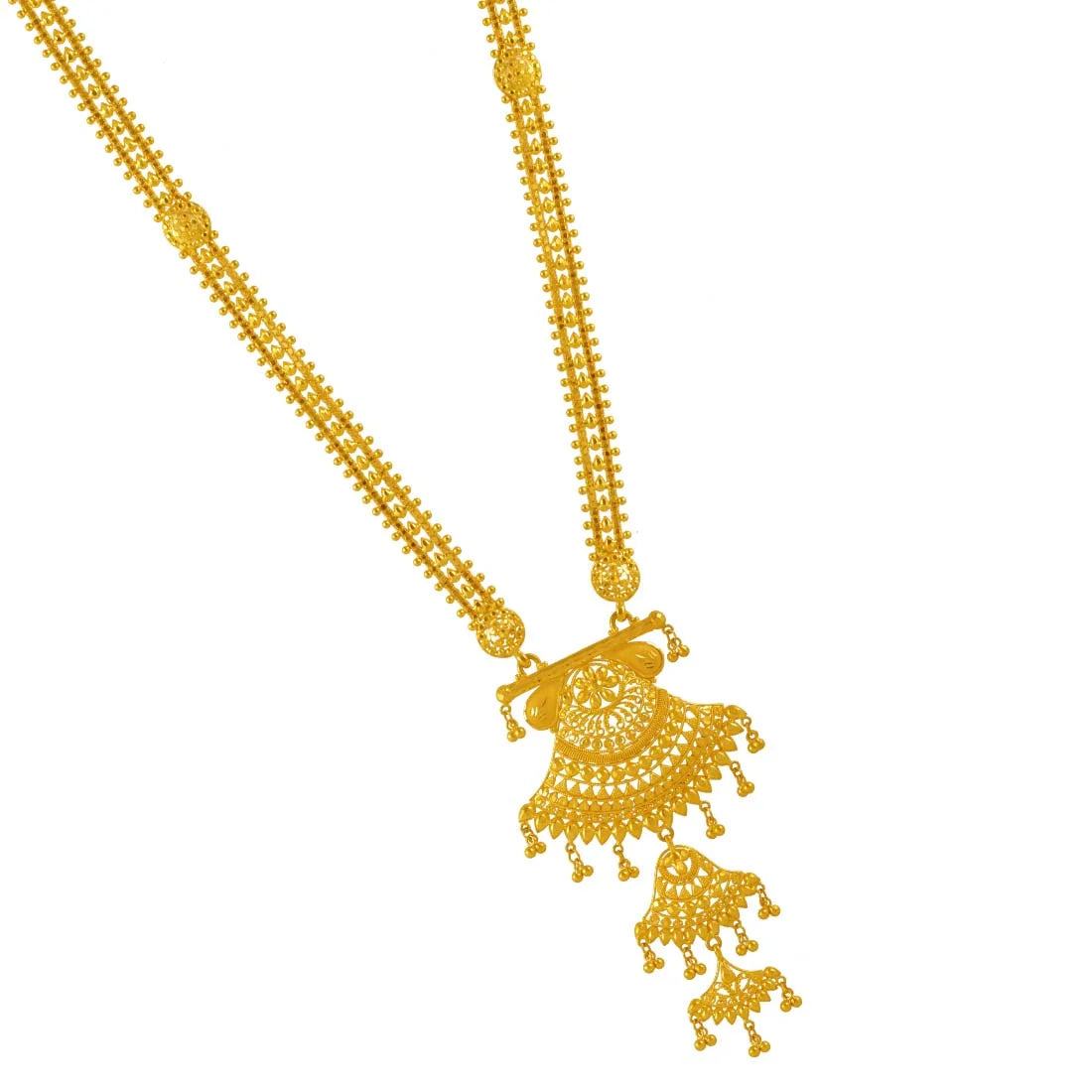22K Gold Necklace Rani Haar Design