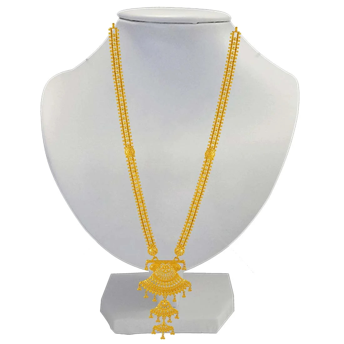 22K Gold Necklace Rani Haar Design