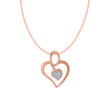 14KT (585) Rose Gold and Diamond Pendant for Women