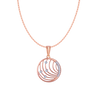 14KT (585) Rose Gold and Diamond Pendant for Women