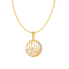 14KT (585) Yellow Gold and Diamond Pendant for Women