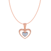 14KT (585) Rose Gold and Diamond Pendant for Women