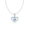 14KT (585) White Gold and Diamond Pendant for Women