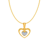 14KT (585) Yellow Gold and Diamond Pendant for Women