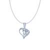 14KT (585) White Gold and Diamond Pendant for Women