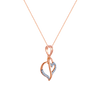 14K (585) Rose Gold and Diamond Pendant for Women